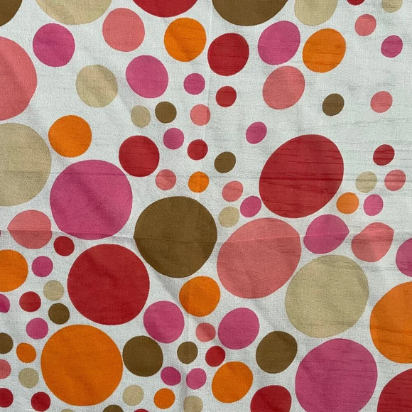 Vintage 20.5 X 20.5" Square Sheer Polka Dot Scarf Red Org Pk No Brand/Fabric tag - Picture 6 of 8